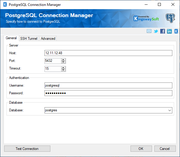 PostgreSQL Connection Manager